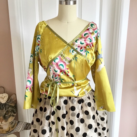 Japan Fashion Kimono Style Spring Tied-up Top - Picture 2 of 5